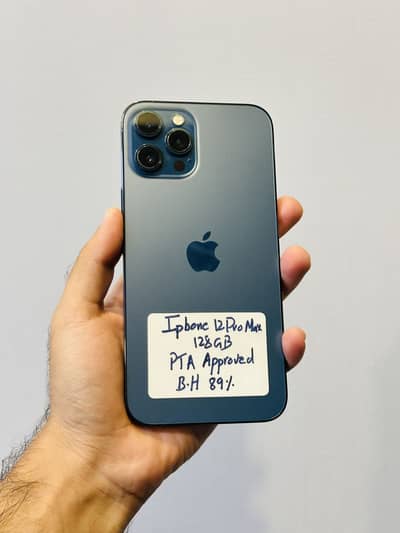 Apple iPhone 12 Pro Max 128gb PTA Approved Battery Health 89%
