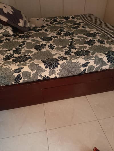 bed side tables and new condition mattress