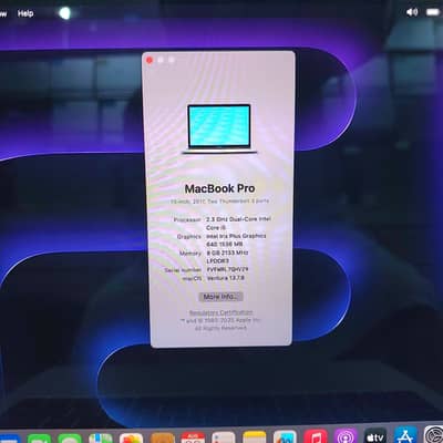 Apple MacBook Pro 13-inch 2017 | Non-Touch Bar | 8GB RAM | 256GB SSD