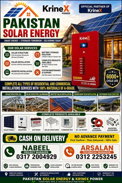 Complete Solar Installation with All Accessories & A-Grade Materials