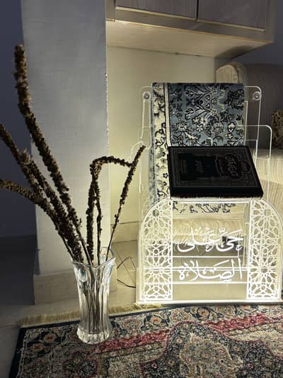 Jai namaz rack with Quran stand and tasbeeh holder