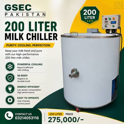 Milk Chiller 200 Liter,Fast Cooling,Bulk Milk Cooler Machine chiller