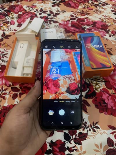 Tecno Spark 4 3/32 complete box for sale