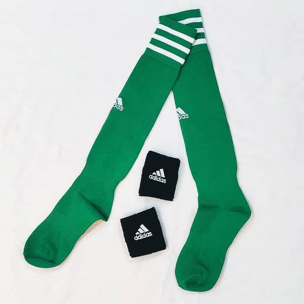 Football Socks & Wristbands Set - GREEN - 11-14 Years