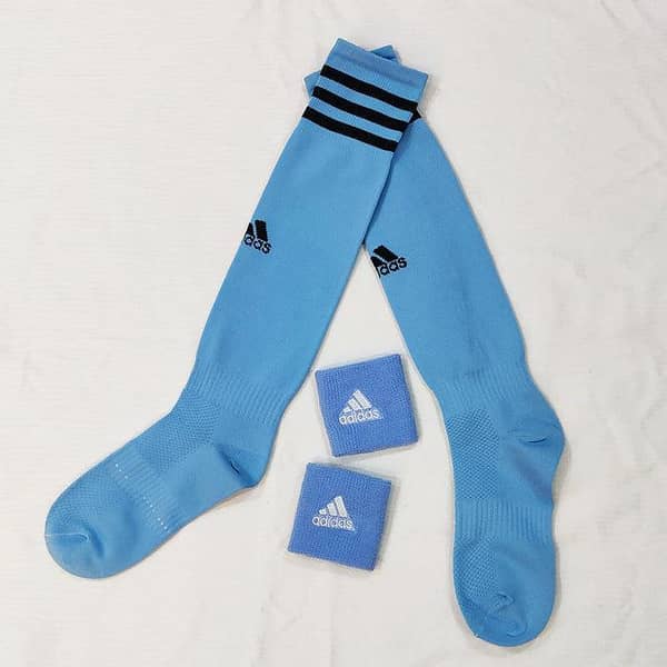 Football Socks & Wristbands Set - BLUE - 11-14 Years
