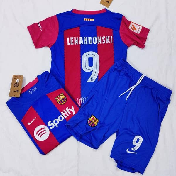 PREMIUM  -LEWANDOWSKI- Barcelona - Kids Football Jersey & Shorts