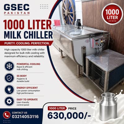 Milk Chiller 1000 Liter,Fast Cooling,Bulk Milk Cooler Machines chiller