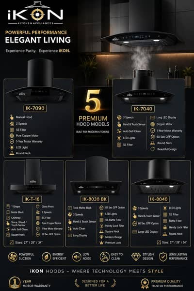 iKON KITCHEN APPLIANCES PREMIUM HOODS
