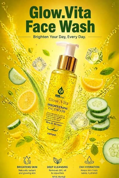 MNK Herbal Glow Vita Brightening Facewash / Herbal Formula / Deep Clea