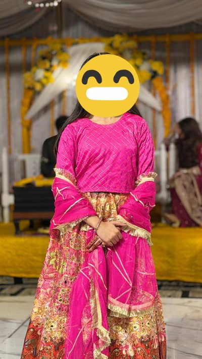 Beautiful Pink & Red Bridal/Party Wear Lehenga