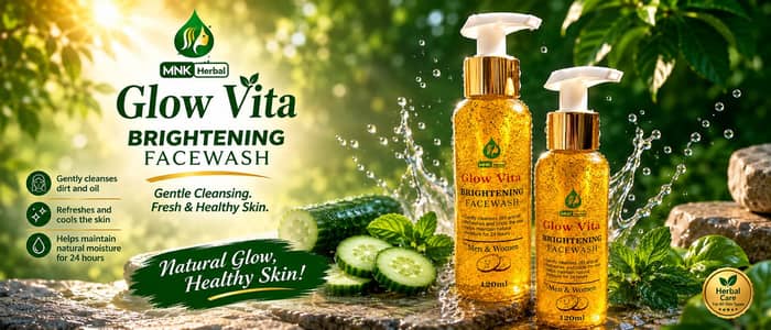 MNK Herbal Glow Vita Brightening Facewash / Gentle Cleansing / Fresh &
