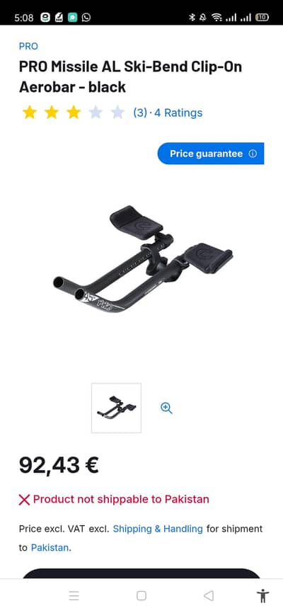 pro missile al ski bend clilnon aero bar