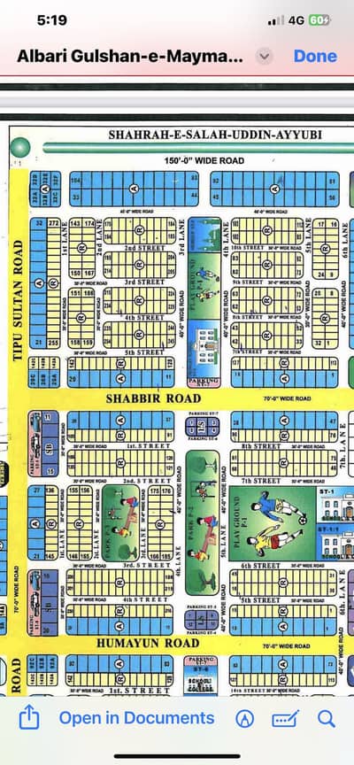 Gulshan Maymar Residential Corner Plot For Sale Sector R 293.33Sq Yds Corner 150X 40 Ft Road