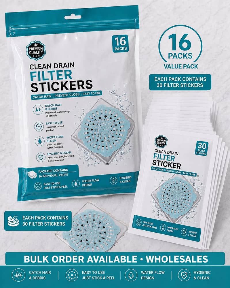 Drain filter stickers 1