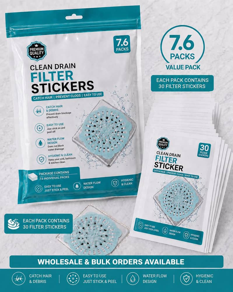 Drain filter stickers 2
