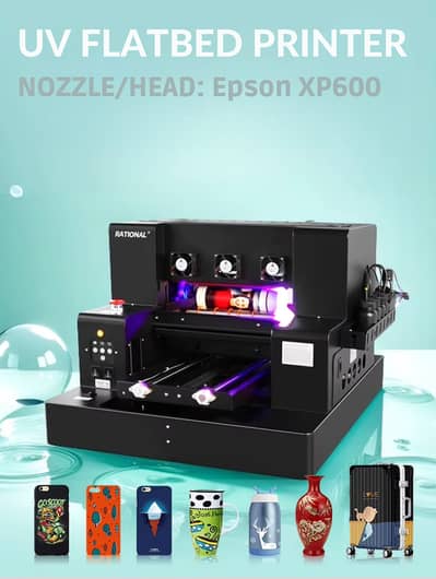 UV Flatbed New Printer Size A3 UV Inkjet Printer with Head Xp600