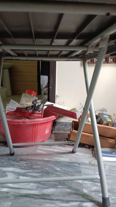 Plastic Chairs and Table | Sofa Cum Bed