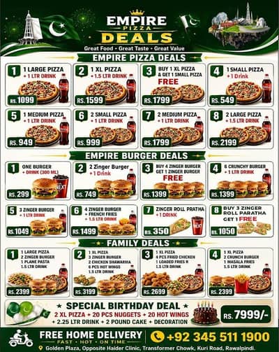 pizza and burger fast food restaurent fir sale