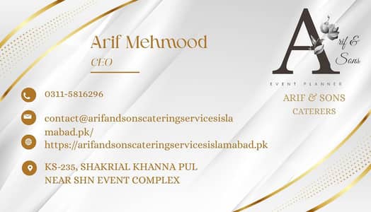 in door outdoor catering services. in islamabad