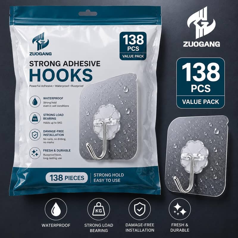Adhesive wall hooks 2