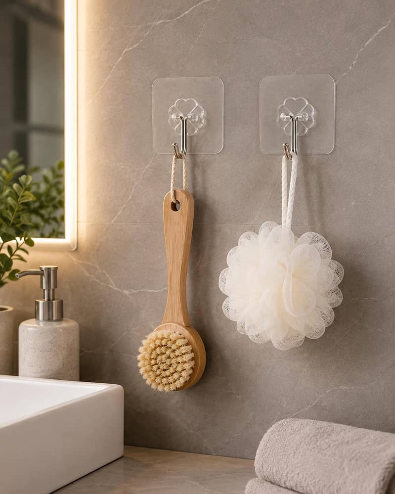 Adhesive wall hooks 6