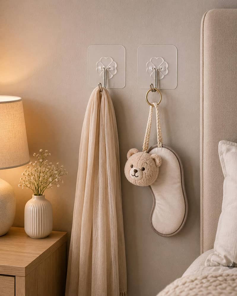 Adhesive wall hooks 7