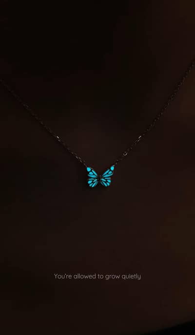 butterfly necklace | necklace | glowing necklace