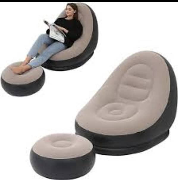 inflatable sofa with foot rest