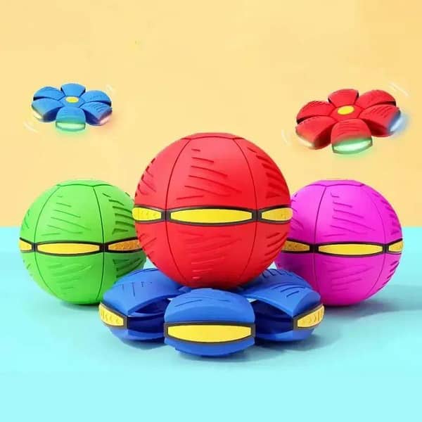 Magic UFO Ball: Flying Saucer 2-in-1 Frisbee Transforming Toy with 3 LED Lights