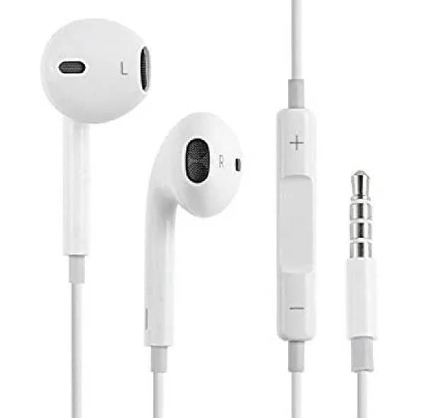 Pack of 5 Gionee Wired 3.5mm Handsfree Earphones with Built-In Mic, Original, Deep Bass In-Ear Gaming Headphones for Android