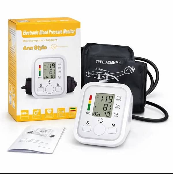 Digital Blood Pressure Monitor Fully Automatic Upper Arm BP Machine With Heart Rate Monitor
