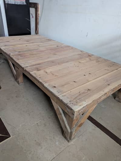 Takhat Wooden with matress Bilkul good condition