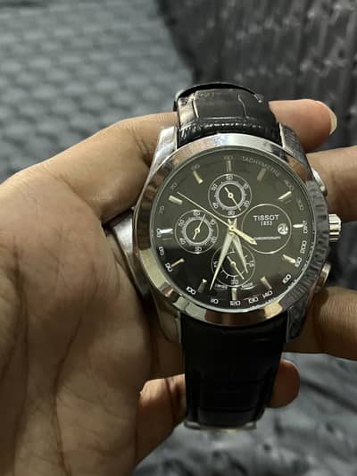 Tis-1853 Chronograph Leather Strap Watch
