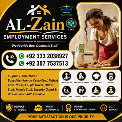 Cook/Maid/Baby sitter/Nurse/Helper/Cook/Driver Watchman/Couple/Sweeper