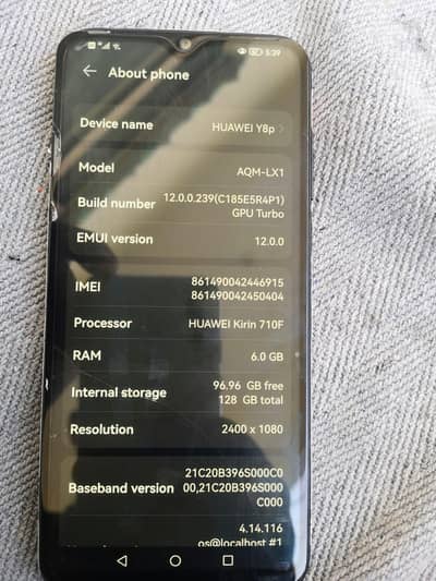 Huawei y8p 18k