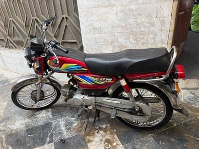 Honda CD 70 2020 Model Red Good Condition Complete Documents