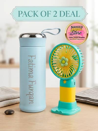 Customize Name Nice Bottle Rechargeable Fan