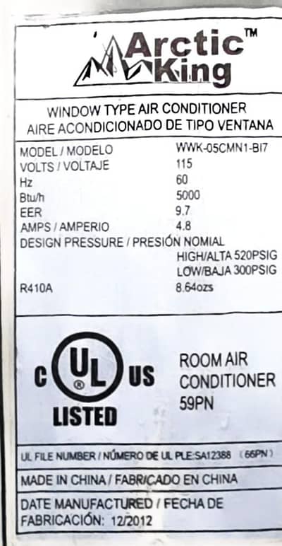 Window AC 0.5 ton used
