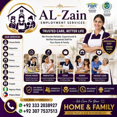Maid, House Maids, cook, chef, Baby Sitter, Filipino maids Available