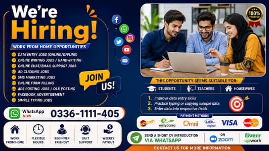 Online Work Available For Students Girl's & Housewifes  Females Need