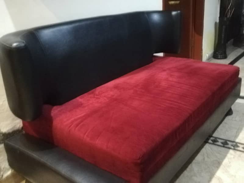 2 Black & Red Sofas — ONLY Rs. 18,000! 1