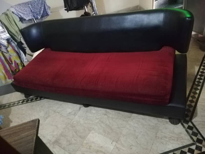 2 Black & Red Sofas — ONLY Rs. 18,000! 5