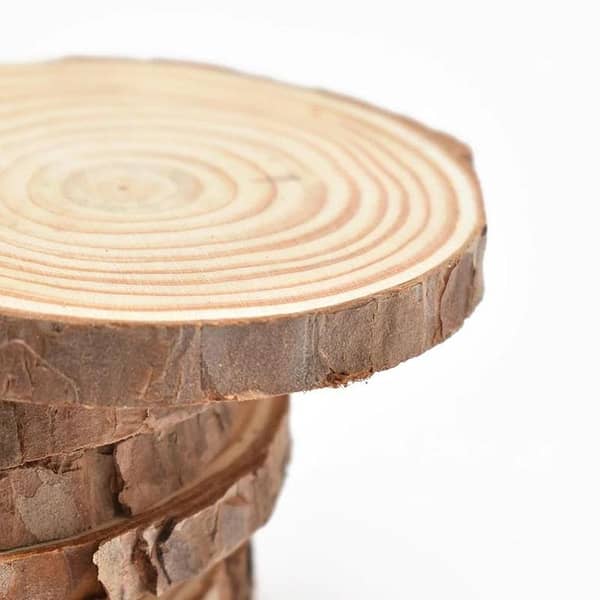 1-3CM Round Unfinished Wood Slices by Rustic Woods - Ideal for Centerpieces, Crafts, Coasters, and Home Décor