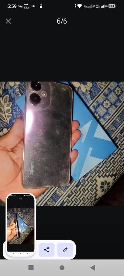 sparx 7 ultra 6gp 128gp box sath hai