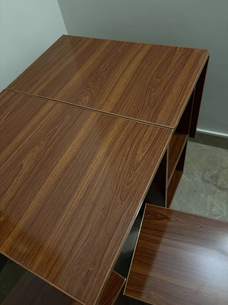 Foldable moving dining table 10