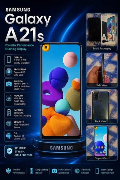 Samsung Mobile A21s Official PTA Approved with Box