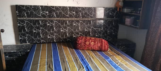 king bed for sale in good condition  with dressing and  side tables