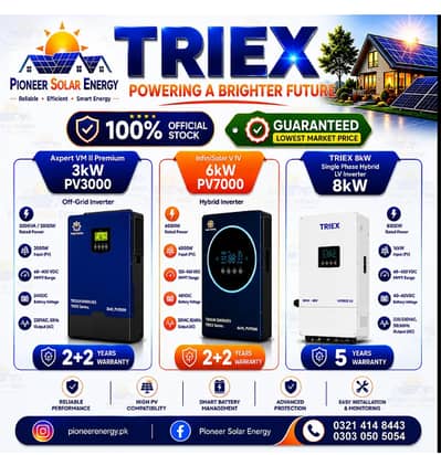 TRIEX SERIES [6KW PV7000 , 3KW PV3000 , 8KW]