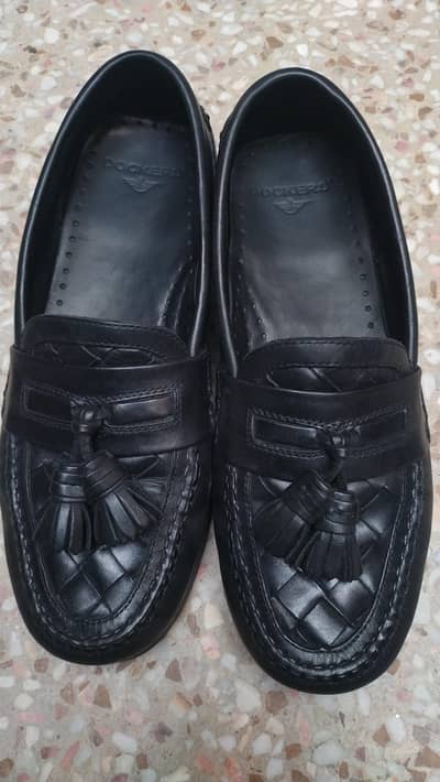 Original Black Leather Woven Tassel Loafers – Size 10M / EUR 43-44