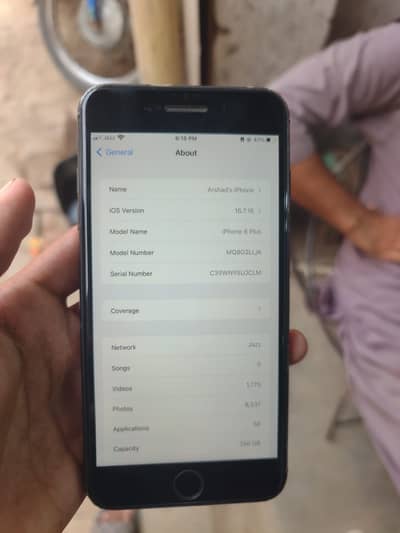 Apple iPhone 8 Plus Pta Approved 256 GB